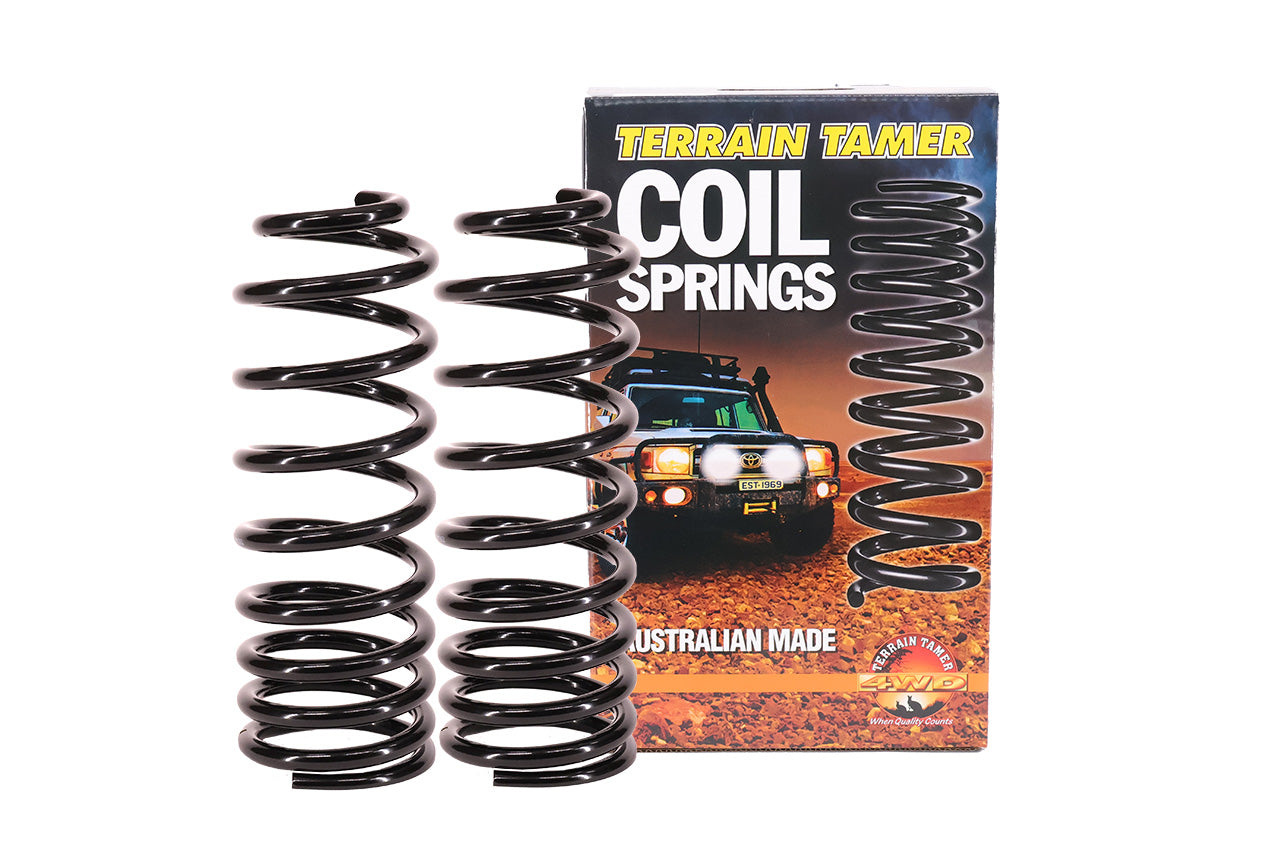 Terrain Tamer Front Coil Springs Standard Height Up to 50KG - 1996-2002 4Runner & 90 Series Prado (TTCS-1443)