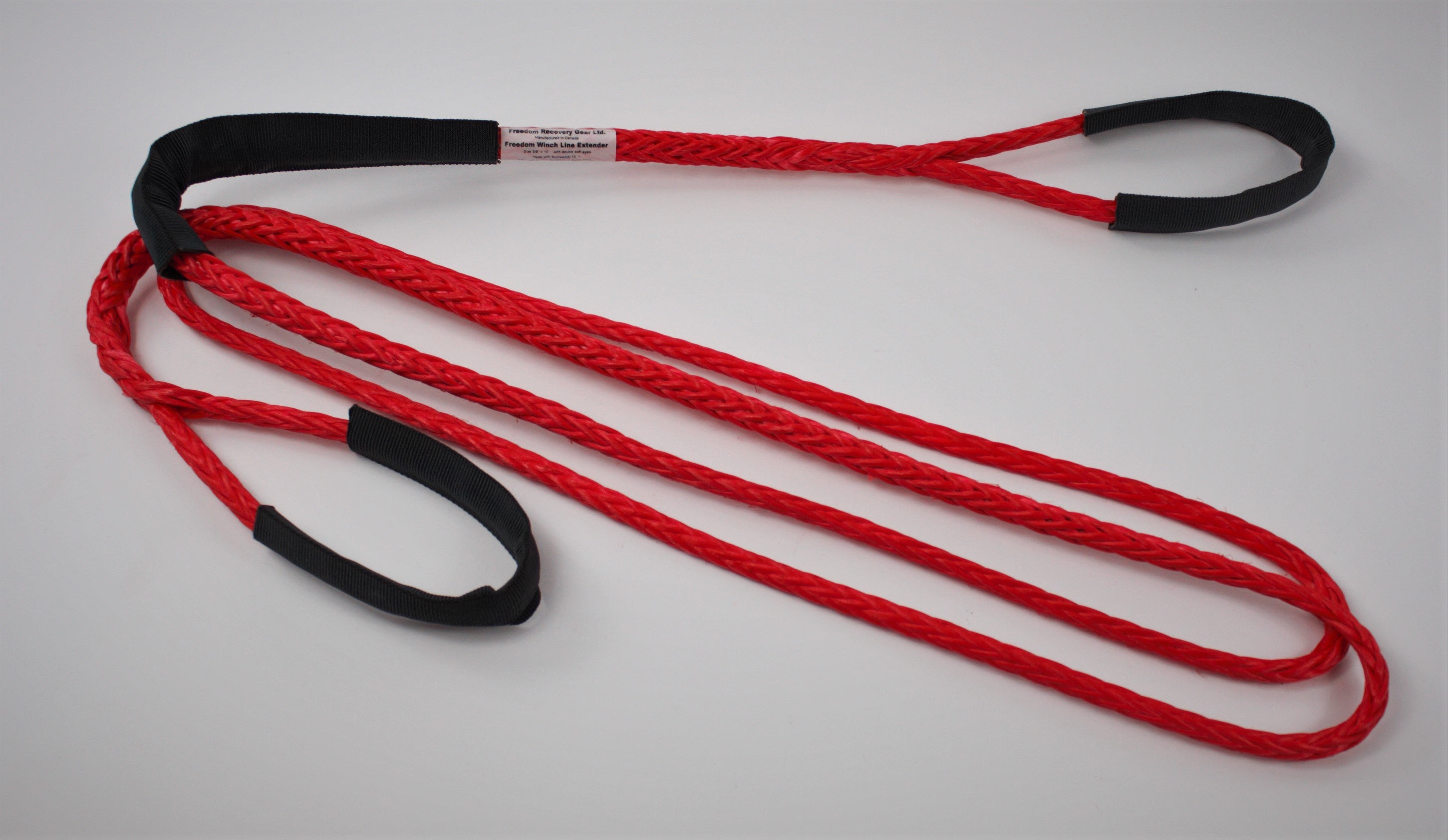 Freedom Recovery Gear 3/8 Winch Line Extender - Fire Cracker Red / 10
