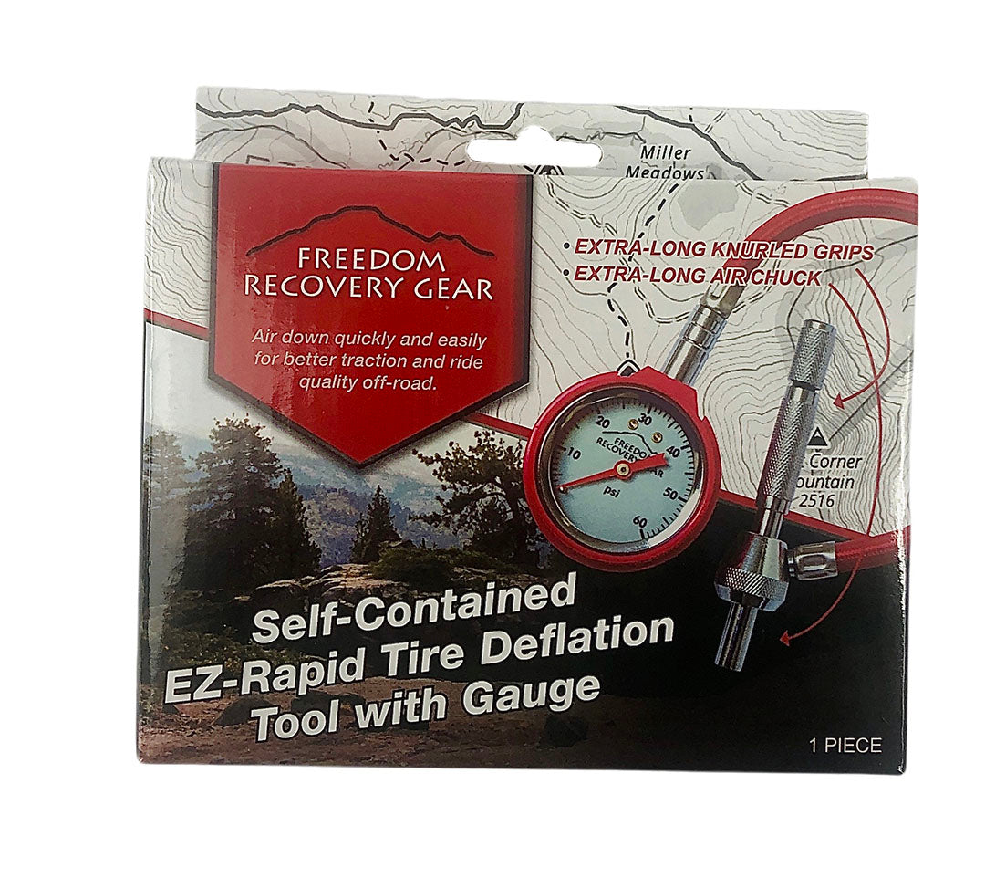 Freedom Recovery Gear Self-Contained EZ-Rapid Tire Deflation Tool with Gauge