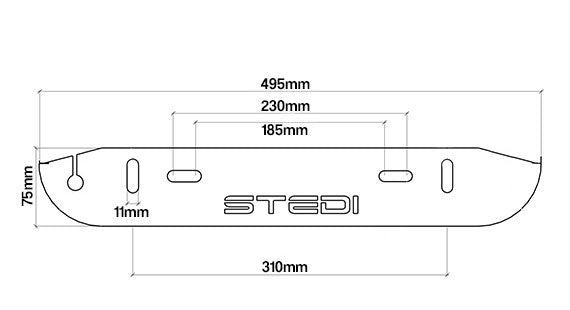 STEDI License Plate Light Mounting Bracket
