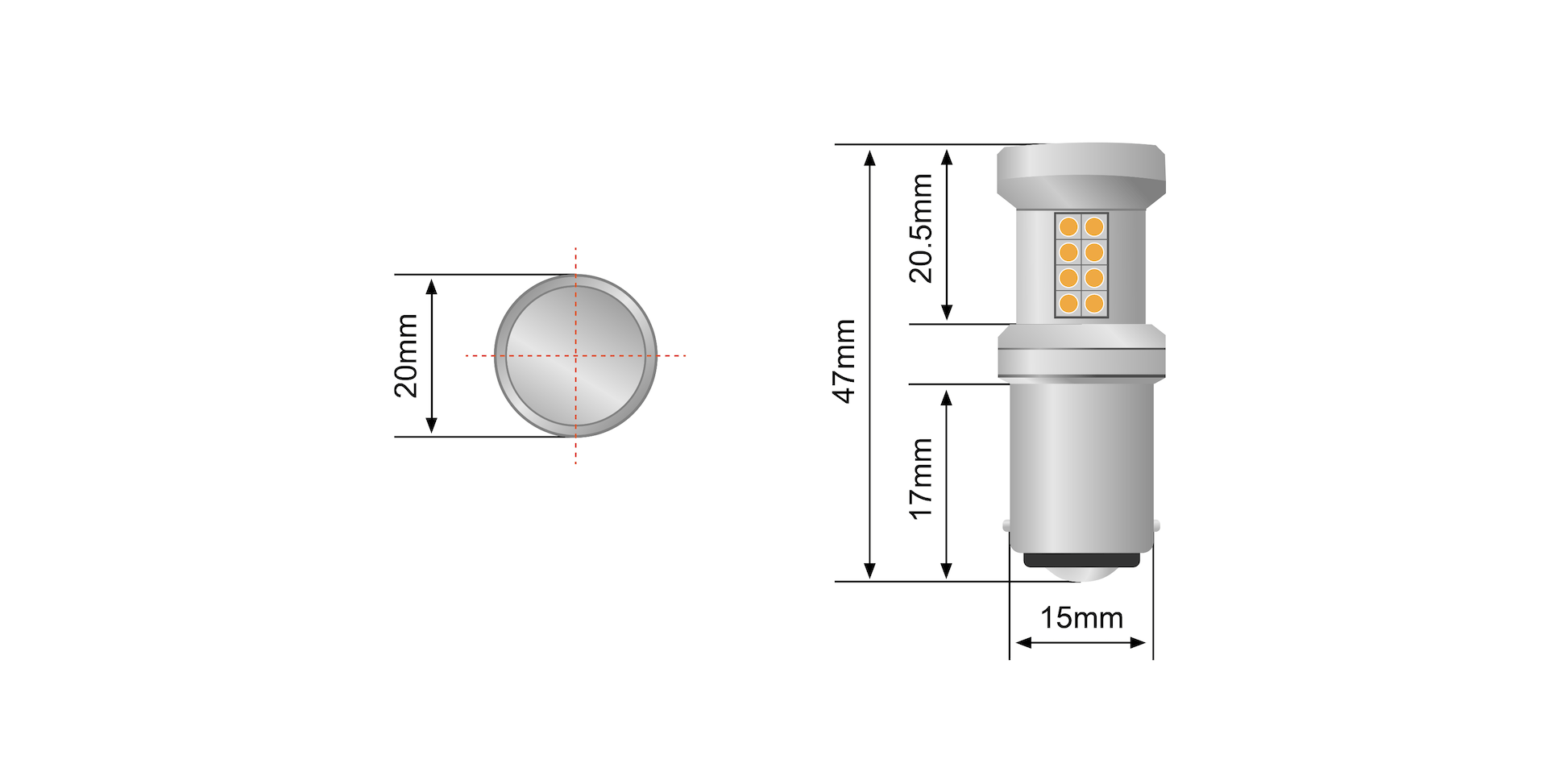 STEDI BA15S (1156) LED Bulbs (Pair)