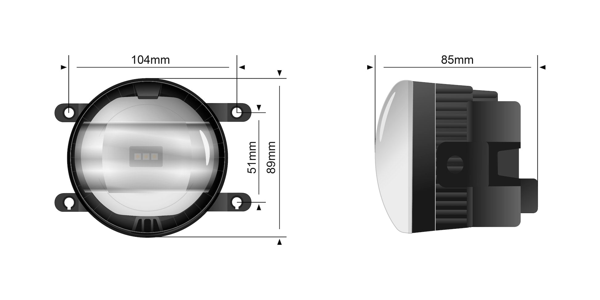 STEDI Universal Type A LED Fog Light Conversion Kit