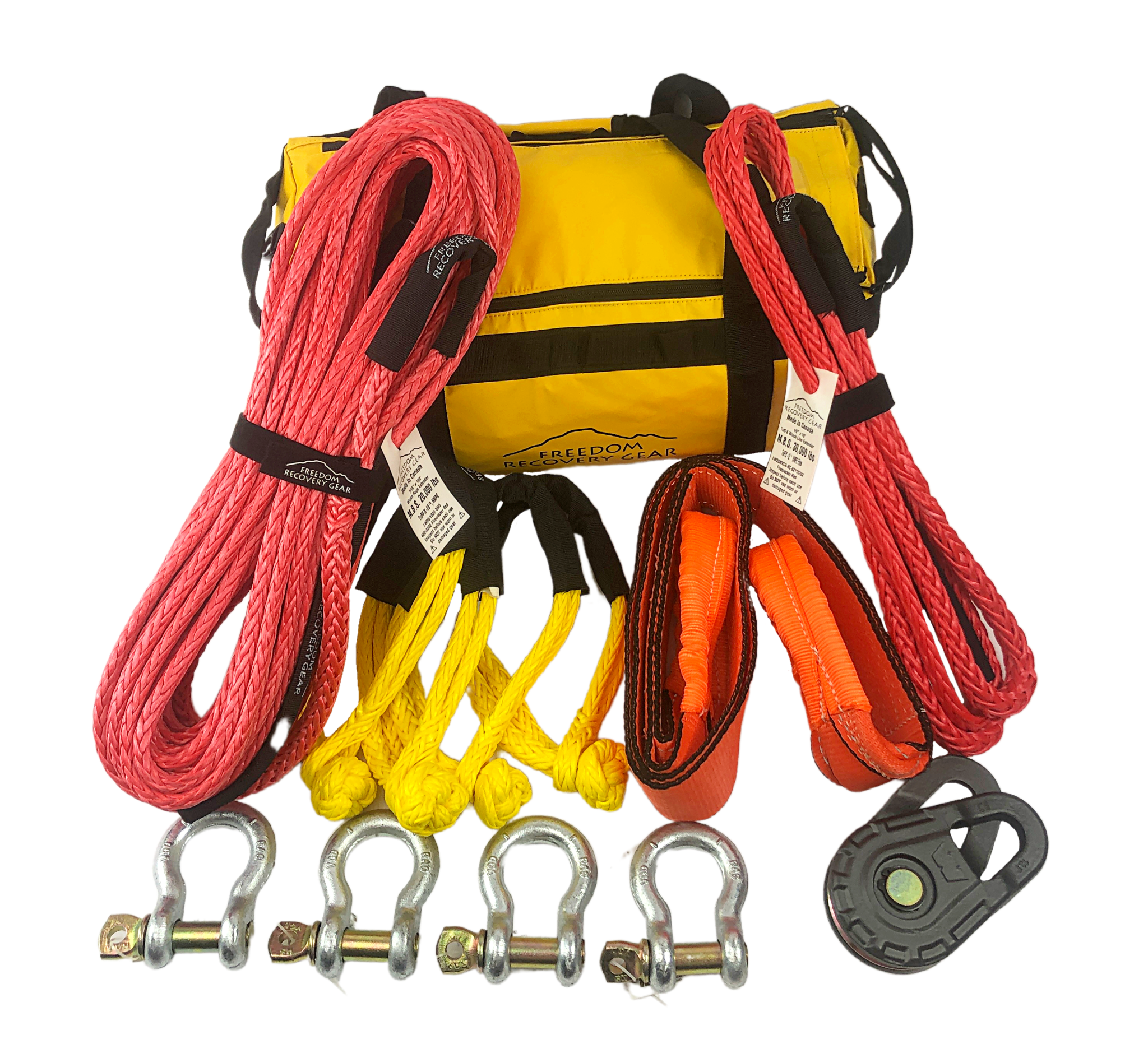 Freedom Recovery Gear Double Line Pull Winch Recovery Kit - 10K