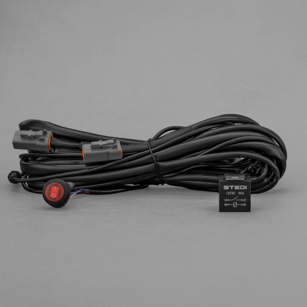 STEDI Dual Relay / Dual Connector Plug & Play Smart Harness High Beam Driving Light Wiring